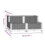 Arriate polipropileno 80x80x38 cm de vidaXL, Maceteros y jardineras - Ref: Foro24-310409, Precio: 66,59 €, Descuento: %