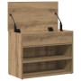 Banco zapatero madera de ingeniería roble artisan 60x30x45 cm en Zapateros y organizadores de calzado | Comprar online en Foru.e