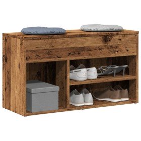 Banco zapatero madera de ingeniería negro 80x30x45 cm en Zapateros y organizadores de calzado | Comprar online en Foru.es