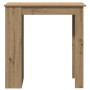 Mesa alta con estante madera roble artisan 102x50x103,5 cm en Mesas de comedor | Comprar online en Foru.es