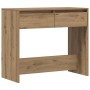 Mesa consola madera de ingeniería roble artesanal 89x41x76,5 cm en Mesas auxiliares | Comprar online en Foru.es