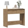 Mesa consola madera de ingeniería roble artesanal 89x41x76,5 cm en Mesas auxiliares | Comprar online en Foru.es