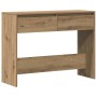 Mesa consola madera ingeniería roble artesanal 100x35x76,5 cm en Mesas auxiliares | Comprar online en Foru.es