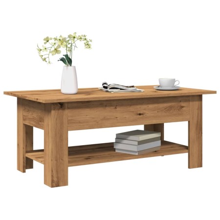 Mesa de centro madera ingeniería roble artesanal 102x55x42cm en Mesas de centro | Comprar online en Foru.es
