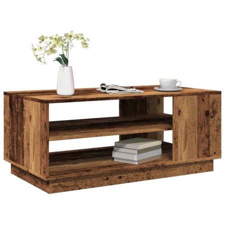 Mesa de centro madera ingeniería madera envejecida 102x55x43 cm en Mesas de centro | Comprar online en Foru.es