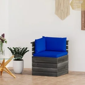 Corner pallet sofa for garden with pine wood cushions by vidaXL, Modular outdoor sofas - Ref: Foro24-3061657, Price: 112,18 €...