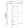 Estantería/divisor de espacios roble artisan 40x30x72 cm en Librerías y estanterías | Comprar online en Foru.es