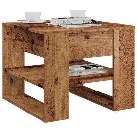 Mesa de centro madera de ingeniería madera antigua 55,5x55x45cm en Mesas de centro | Comprar online en Foru.es