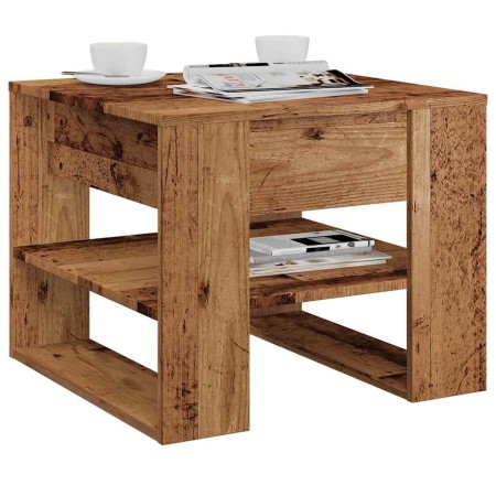 Mesa de centro madera de ingeniería madera antigua 55,5x55x45cm en Mesas de centro | Comprar online en Foru.es