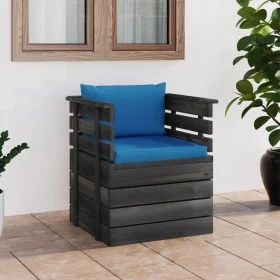Gartensessel mit Kissen aus Kiefernholz von vidaXL, Modulare Sofas für den Außenbereich - Ref: Foro24-3061723, Preis: 109,60 ...