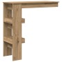 Mesa de bar de pared contrachapada roble artisan 102x45x103,5cm en Mesas de comedor | Comprar online en Foru.es