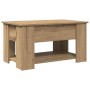 Mesa de centro madera de ingeniería roble artesanal 79x49x41 cm en Mesas de centro | Comprar online en Foru.es