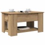 Mesa de centro madera de ingeniería roble artesanal 79x49x41 cm en Mesas de centro | Comprar online en Foru.es