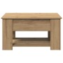 Mesa de centro madera de ingeniería roble artesanal 79x49x41 cm en Mesas de centro | Comprar online en Foru.es