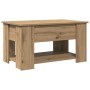 Mesa de centro madera de ingeniería roble artesanal 79x49x41 cm en Mesas de centro | Comprar online en Foru.es