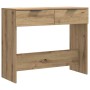 Mesa consola madera de ingeniería roble artesanal 90x36x75 cm en Mesas auxiliares | Comprar online en Foru.es