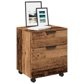 Archivador ruedas madera contrachapada madera vieja 45x38x54 cm en Armarios y almacenamiento | Comprar online en Foru.es