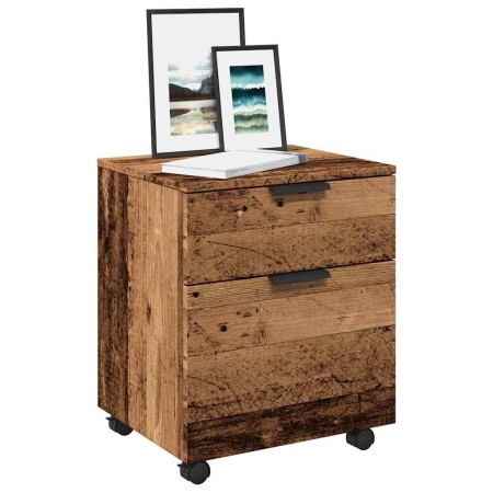 Archivador ruedas madera contrachapada madera vieja 45x38x54 cm en Armarios y almacenamiento | Comprar online en Foru.es