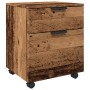 Archivador ruedas madera contrachapada madera vieja 45x38x54 cm en Armarios y almacenamiento | Comprar online en Foru.es