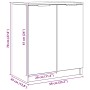 Mueble zapatero madera de ingeniería roble artisian 59x35x70 cm en Armarios y almacenamiento | Comprar online en Foru.es
