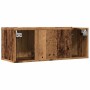 Muebles para TV de pared 2 uds madera envejecida 80x30x30 cm en Muebles TV | Comprar online en Foru.es