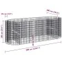 Arriate de gaviones de hierro galvanizado 300x100x100 cm de vidaXL, Maceteros y jardineras - Ref: Foro24-152046, Precio: 121,...