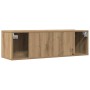 Muebles para TV de pared 2 uds roble artesanal 100x30x30 cm en Muebles TV | Comprar online en Foru.es
