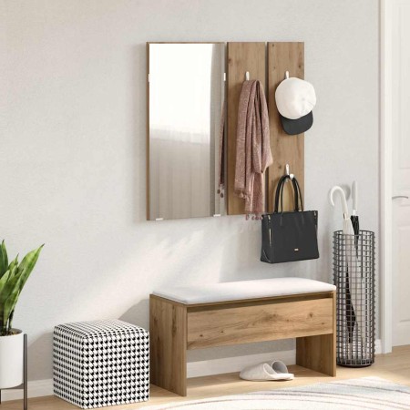 Set de muebles recibidor madera contrachapada roble artesanal en Bancos para recibidores y almacenamiento | Comprar online en Fo