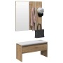 Set de muebles recibidor madera contrachapada roble artesanal en Bancos para recibidores y almacenamiento | Comprar online en Fo