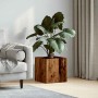 Jardinera de madera contrachapada madera vieja 40x40x40 cm en Macetas y jardineras | Comprar online en Foru.es
