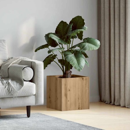 Jardinera de madera contrachapada roble artesanal 40x40x40 cm en Macetas y jardineras | Comprar online en Foru.es
