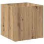 Jardinera de madera contrachapada roble artesanal 40x40x40 cm en Macetas y jardineras | Comprar online en Foru.es