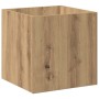 Jardinera de madera contrachapada roble artesanal 40x40x40 cm en Macetas y jardineras | Comprar online en Foru.es