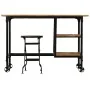 Escritorio y taburete plegable madera maciza mango 115x50x76 cm de vidaXL, Escritorios - Ref: Foro24-245261, Precio: 250,60 €...