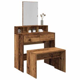 Taburete vestidor madera contrachapada madera vieja 70x35x45 cm en Bancos de tocador | Comprar online en Foru.es