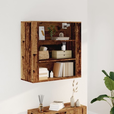 Armario de pared madera ingeniería madera envejecida 80x33x80cm en Armarios y almacenamiento | Comprar online en Foru.es