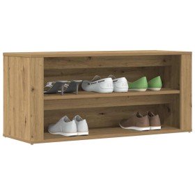 Mueble zapatero madera de ingeniería roble artisan 100x35x45 cm en Zapateros y organizadores de calzado | Comprar online en Foru