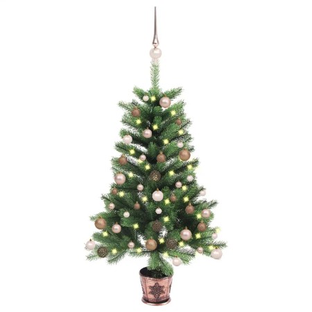 Árbol de Navidad artificial con luces y bolas verde 90 cm en Decoración Festiva y Estacional | Comprar online en Foru.es