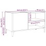 Mueble para discos madera ingeniería envejecida 84,5x38x48 cm en Armarios y almacenamiento | Comprar online en Foru.es
