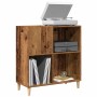 Mueble para discos madera ingeniería envejecida 84,5x38x89 cm en Armarios y almacenamiento | Comprar online en Foru.es