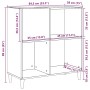 Mueble para discos madera ingeniería envejecida 84,5x38x89 cm en Armarios y almacenamiento | Comprar online en Foru.es
