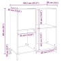 Mueble para discos madera ingeniería envejecida 84,5x38x89 cm en Armarios y almacenamiento | Comprar online en Foru.es