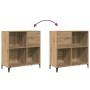 Mueble para discos madera ingeniería roble artisan 84,5x38x89cm en Armarios y almacenamiento | Comprar online en Foru.es