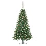 Árbol de Navidad preiluminado con luces y bolas verde 150 cm en Decoración Festiva y Estacional | Comprar online en Foru.es