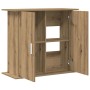 Soporte para acuario de roble artesanal, 81 x 36 x 73 cm, madera de ingeniería en Soportes para acuarios | Comprar online en For