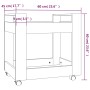 Carrito de escritorio contrachapada gris Sonoma 60x45x60 cm de vidaXL, Carros e islas - Ref: Foro24-816606, Precio: 44,69 €, ...