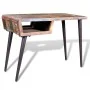 Escritorio de madera reciclada con patas de hierro de vidaXL, Escritorios - Ref: Foro24-241138, Precio: 206,70 €, Descuento: %