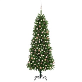 Árbol de Navidad artificial con luces y bolas verde 240 cm en Decoración Festiva y Estacional | Comprar online en Foru.es