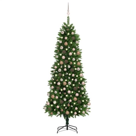 Árbol de Navidad artificial con luces y bolas verde 240 cm en Decoración Festiva y Estacional | Comprar online en Foru.es