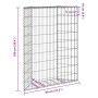 Arriate de gaviones de trapecio acero galvanizado 80x20x100 cm en Macetas y jardineras | Comprar online en Foru.es